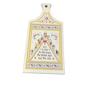 Vintage Berggren Trayner Wooden Decorative Danish Cutting‎ Board on Love